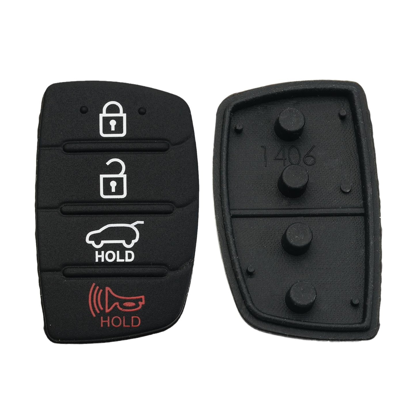 For Hyundai Replacement Rubber Pad Fit For 4 Button Remote Fob Key Black T0F3 V1189-LWWAL-20260325-02770