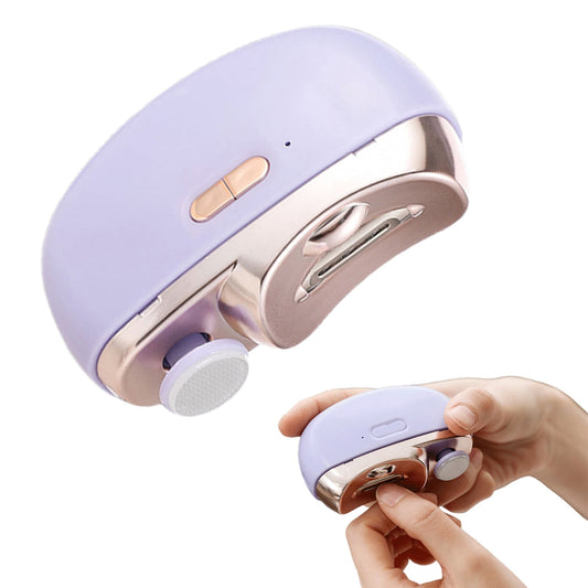 Electric Automatic Nail Clipper with Light Fingernail Cutter and Polisher 2in1 Nail Scraps Storage V1189-LWWAL-20260325-02772