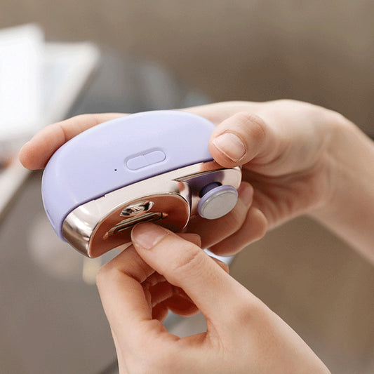 Electric Automatic Nail Clipper with Light Fingernail Cutter and Polisher 2in1 Nail Scraps Storage V1189-LWWAL-20260325-02772