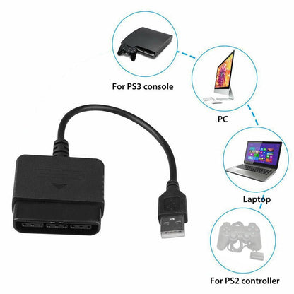 For PS2 Controller to USB Adapter Converter Cable (2 PACK) V1189-LWWAL-20260325-02778