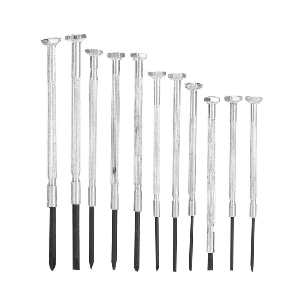 Eguiwyn Mini Watch Alloy Tools Screwdriver 11pcs Precision Kit Screw Set Tools & Home Improvement As Shown V1189-LWWAL-20260325-02779