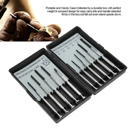 Eguiwyn Mini Watch Alloy Tools Screwdriver 11pcs Precision Kit Screw Set Tools & Home Improvement As Shown V1189-LWWAL-20260325-02779