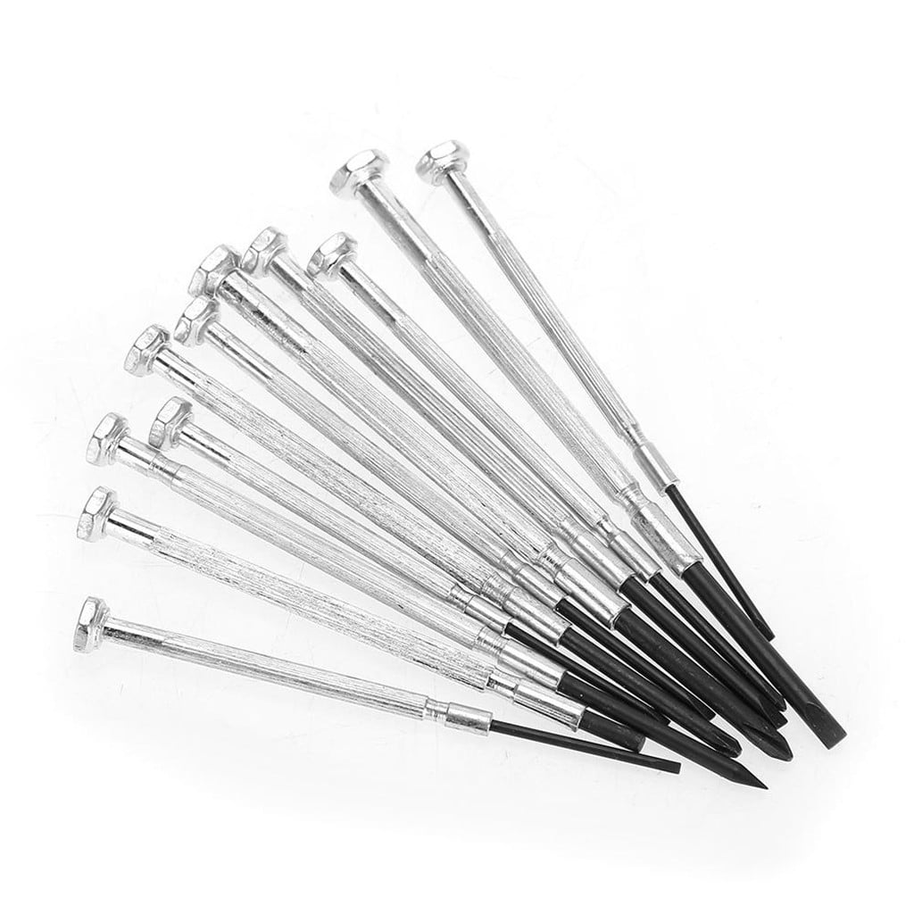 Eguiwyn Mini Watch Alloy Tools Screwdriver 11pcs Precision Kit Screw Set Tools & Home Improvement As Shown V1189-LWWAL-20260325-02779