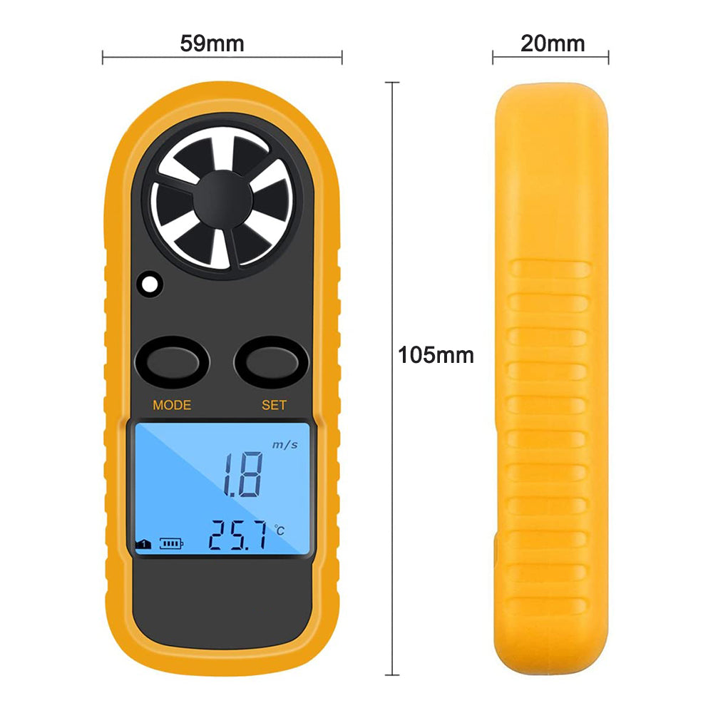 GM816 Digital Anemometer Wind-Speed Gauge Meter LCD Handheld Airflow Windmeter Thermometer V1189-LWWAL-20260325-02780