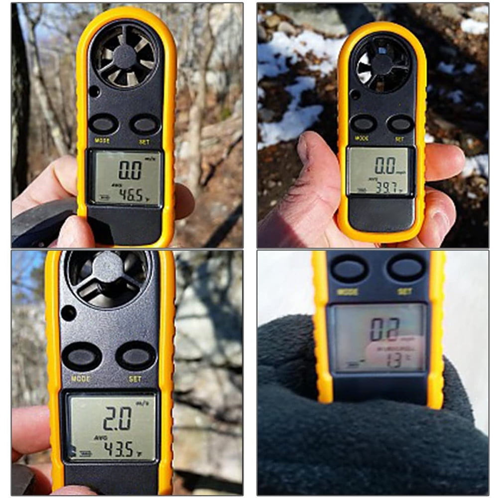 GM816 Digital Anemometer Wind-Speed Gauge Meter LCD Handheld Airflow Windmeter Thermometer V1189-LWWAL-20260325-02780