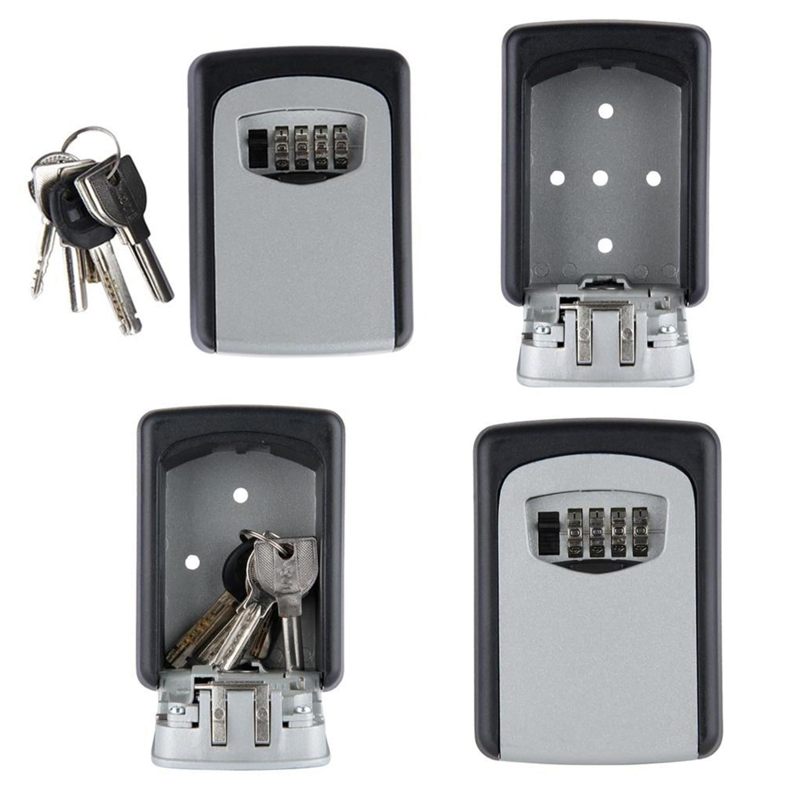 Misterolina Wall Mount 4 Digits Combination Waterproof Outdoor Key Hider Safe, Black/Gray, 11.5 X 9.5 X 4 cm V1189-LWWAL-20260325-02784