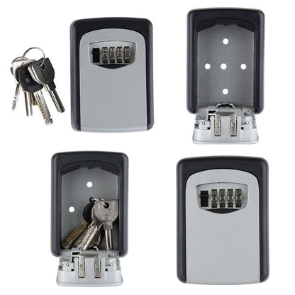 Misterolina Wall Mount 4 Digits Combination Waterproof Outdoor Key Hider Safe, Black/Gray, 11.5 X 9.5 X 4 cm V1189-LWWAL-20260325-02784