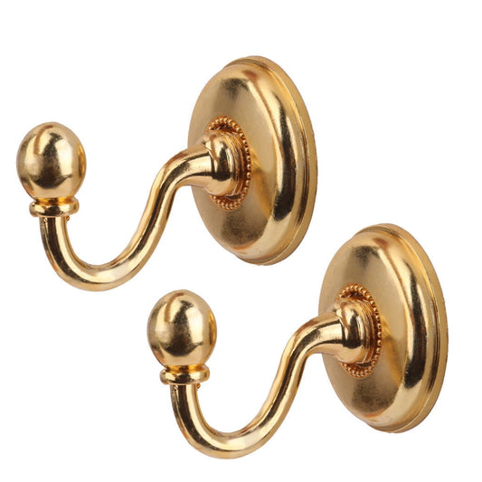 WQQZJJ Organization And Storage 2x Metal Curtain Holdback Wall Tie Back Hooks Hanger Holder Window Curtain V1189-LWWAL-20260325-02786