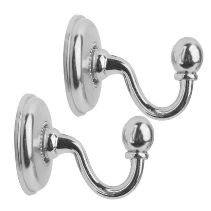 WQQZJJ Organization And Storage 2x Metal Curtain Holdback Wall Tie Back Hooks Hanger Holder Window Curtain V1189-LWWAL-20260325-02789