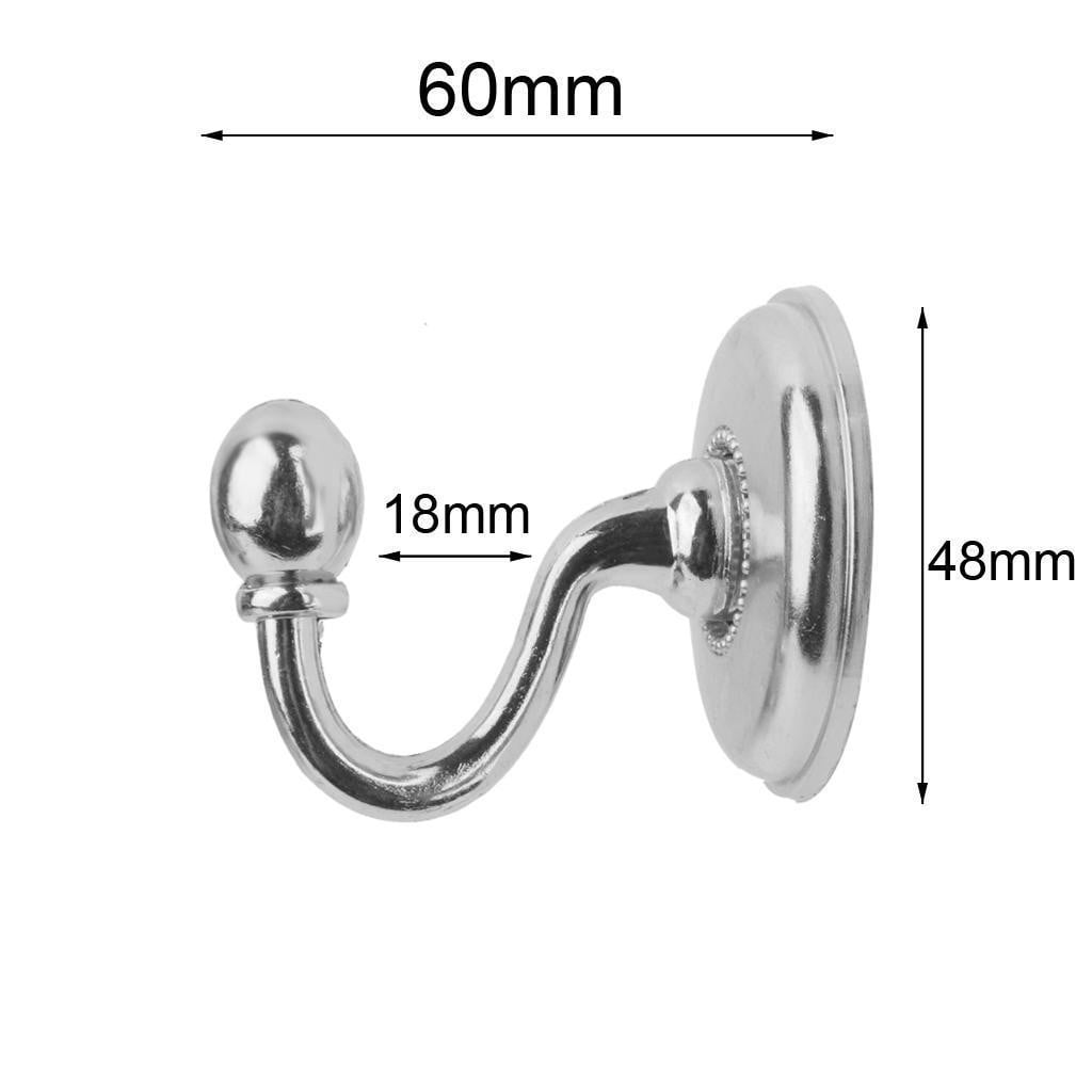 WQQZJJ Organization And Storage 2x Metal Curtain Holdback Wall Tie Back Hooks Hanger Holder Window Curtain V1189-LWWAL-20260325-02789