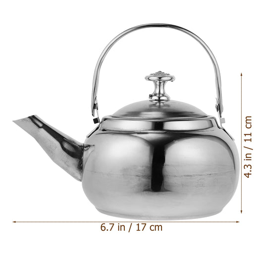 Stainless Steel Whistling Tea Kettle Stovetop Tea Pot Fast Boiling Heat Water Tea Pot 6.7" x 5.5" x 4.3" V1189-LWWAL-20260325-02797