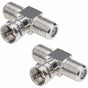 Cable Tv Connector F Tee Head One Two Female Inch Cable Is Connected To The Connector Silver V1189-LWWAL-20260325-02804