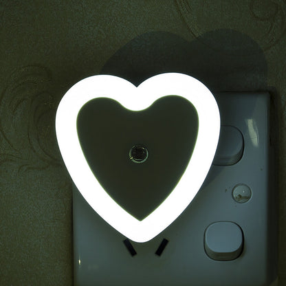 Eguiwyn Night light Heart Shape Plug-in Intelligent Light Sensor Control LED Night Light Lamp For Bedroom V1189-LWWAL-20260325-02809