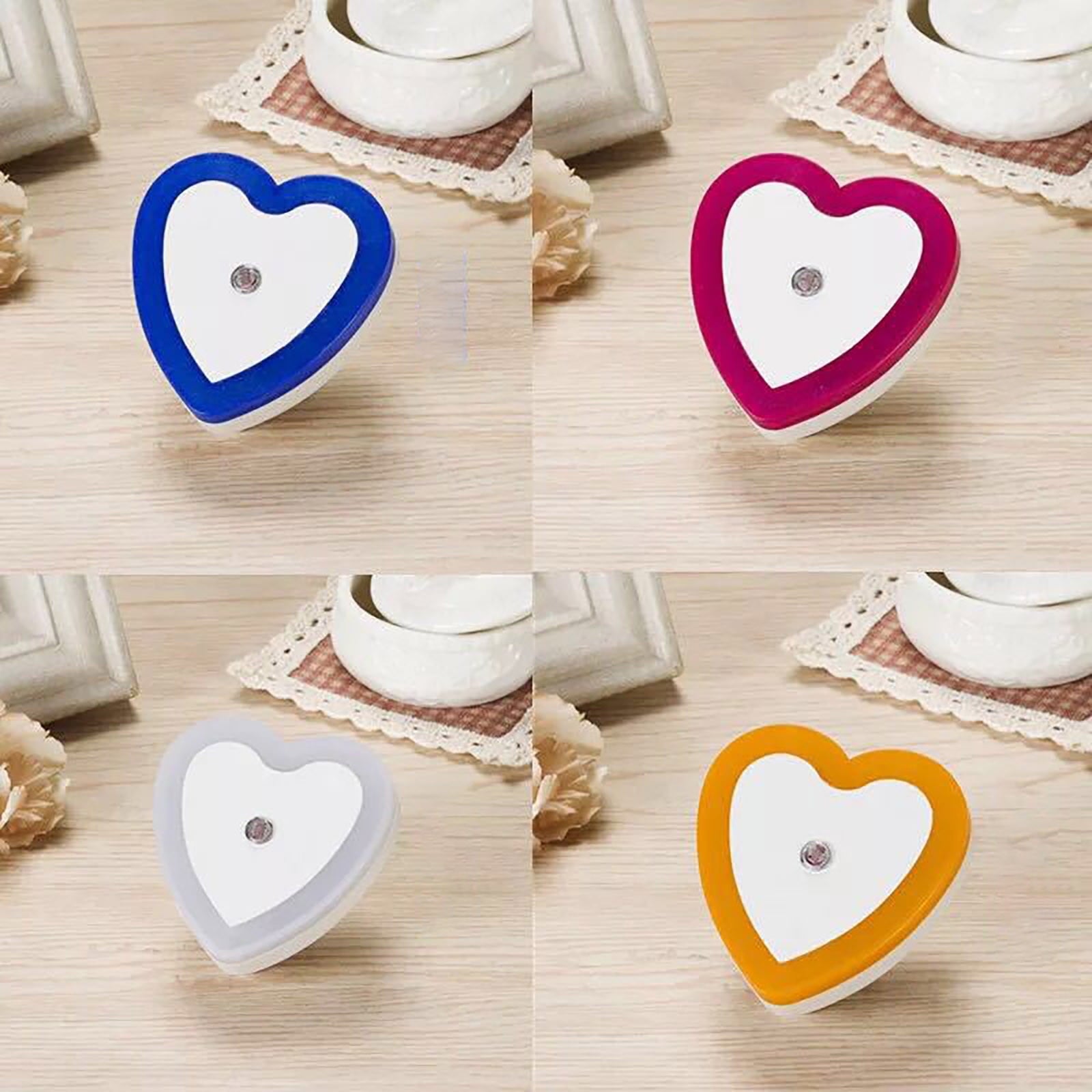 Eguiwyn Night light Heart Shape Plug-in Intelligent Light Sensor Control LED Night Light Lamp For Bedroom V1189-LWWAL-20260325-02810