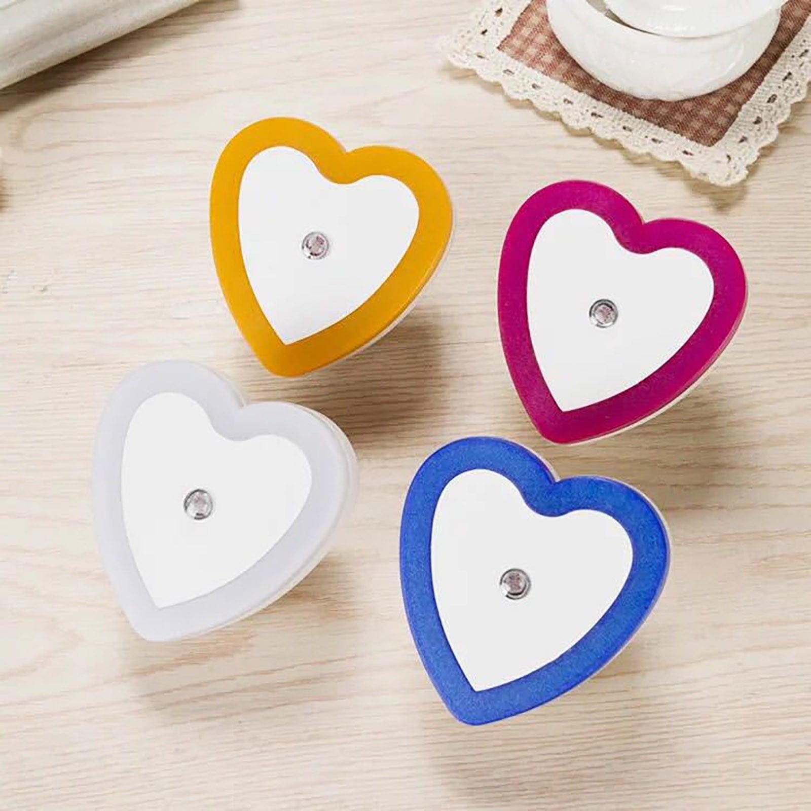 Eguiwyn Night light Heart Shape Plug-in Intelligent Light Sensor Control LED Night Light Lamp For Bedroom V1189-LWWAL-20260325-02810