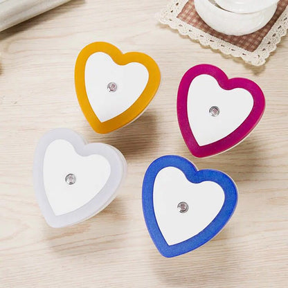 Eguiwyn Night light Heart Shape Plug-in Intelligent Light Sensor Control LED Night Light Lamp For Bedroom V1189-LWWAL-20260325-02810