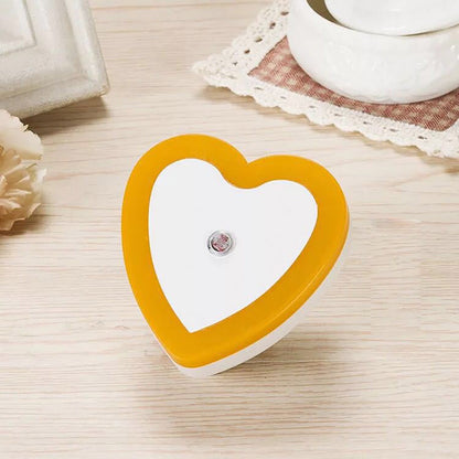 Eguiwyn Night light Heart Shape Plug-in Intelligent Light Sensor Control LED Night Light Lamp For Bedroom V1189-LWWAL-20260325-02810