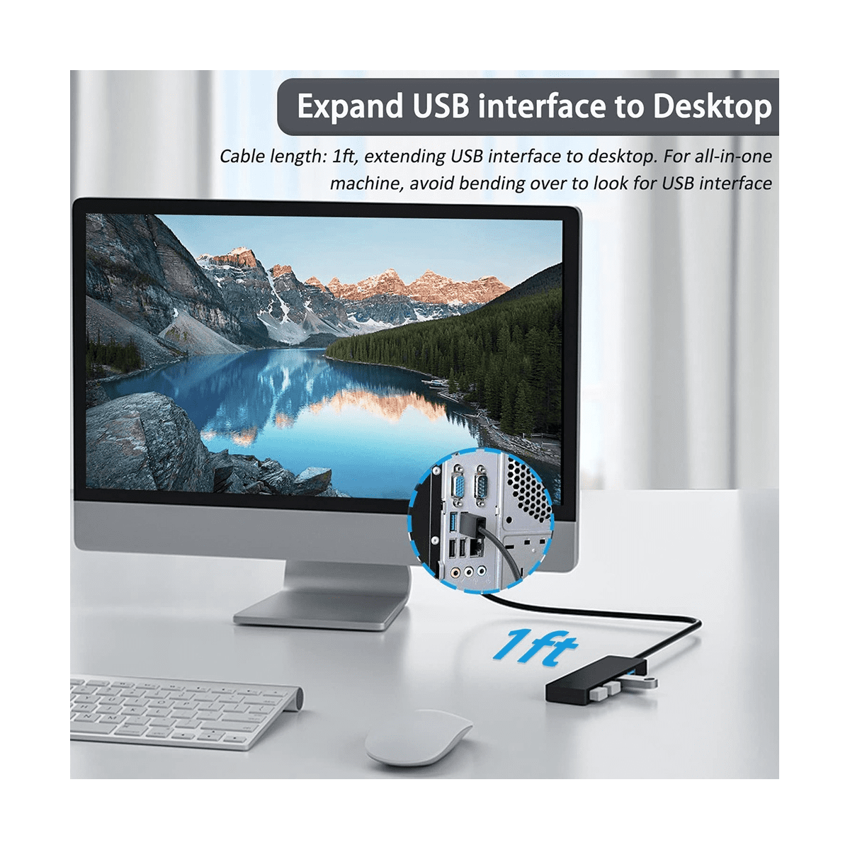 Ckepdyeh 4-Port USB 3.0 Splitter Hub, Plastic Black V1189-LWWAL-20260325-02814