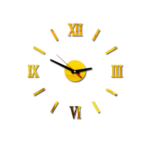 Clearance! JWDX Alarm Clock Clearance 3D Diy Roman Numbers Acrylic Mirror Wall Sticker Clock Home Decor Mural V1189-LWWAL-20260325-02824