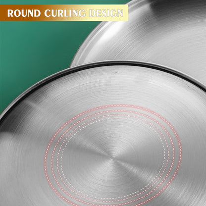 JWDX Kitchen, Kitchen Tools Clearance, Pizza Pan Set Chef Stainless Steel Round Baking Pizza Pans Pizza Tray V1189-LWWAL-20260325-02832