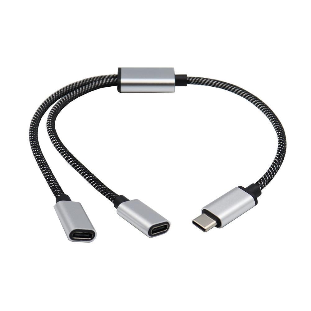 USB C Splitter, USB C to USB C Female Adapter, 2/3 Ports 1 to 2 V1189-LWWAL-20260325-02835