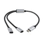USB C Splitter, USB C to USB C Female Adapter, 2/3 Ports 1 to 2 V1189-LWWAL-20260325-02835
