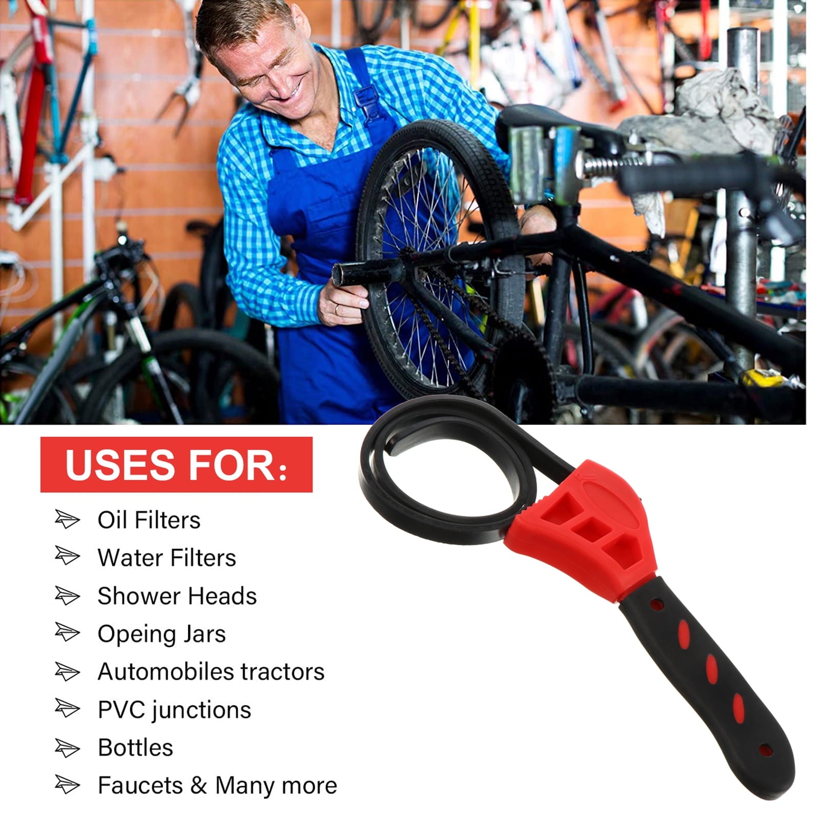 1pc Multifunctional Adjustable Rubber Strap Belt Wrench Universal Bottle Opener V1189-LWWAL-20260325-02841