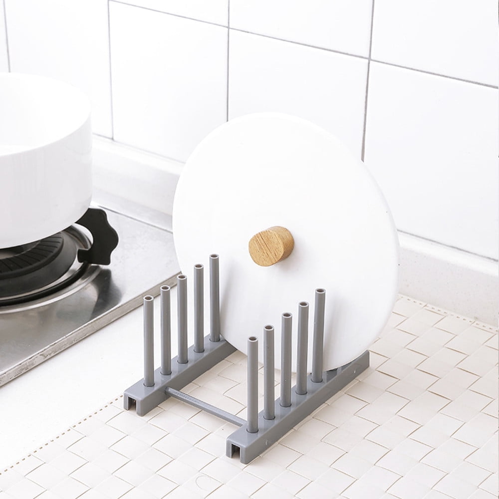 JWDX Dish Rack, Rack Clearance, Kitchen Plastic Pot Lid Shelf Cooking Storage Kitchen Decor Tool Stand Holder V1189-LWWAL-20260325-02849