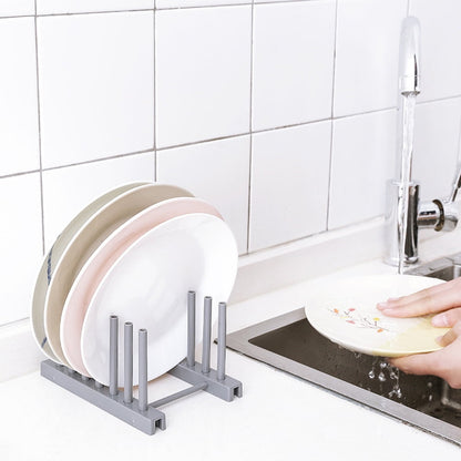 JWDX Dish Rack, Rack Clearance, Kitchen Plastic Pot Lid Shelf Cooking Storage Kitchen Decor Tool Stand Holder V1189-LWWAL-20260325-02849
