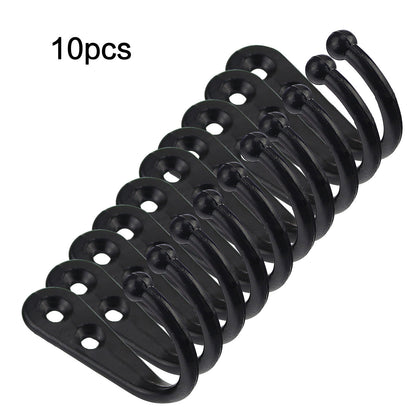 JWDX Black Wall Hooks, Hooks Clearance, 6Pcs Black Wall Hooks With Screwsand Anchor for Key, Towel, Hat (U V1189-LWWAL-20260325-02878