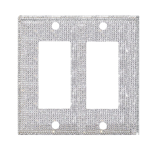 Clearance! JWDX Crystal Adornment, Crystal Decoration Promotion, 1Set Silver Shiny Rhinestones Wall Plate V1189-LWWAL-20260325-02893