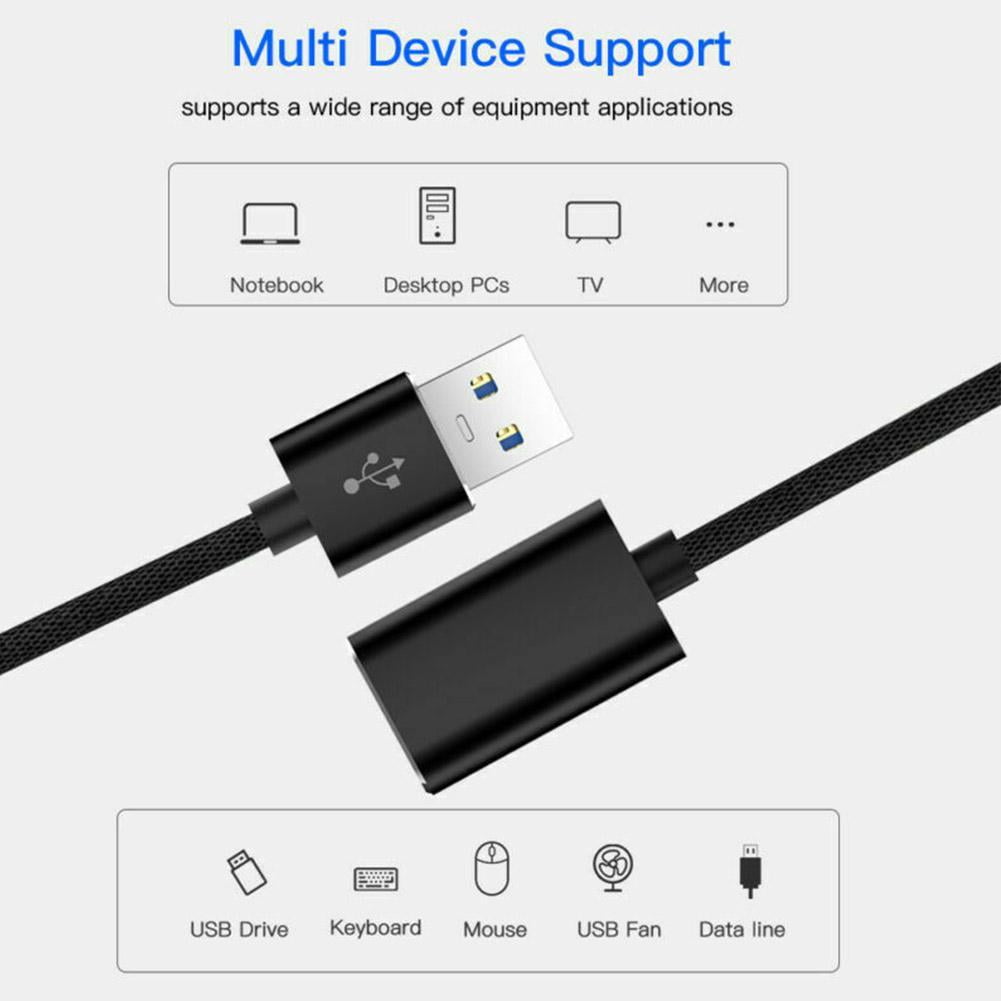 6 ft USB Extension Cable, USB A to A Charging Power Cord (Male to Female) V1189-LWWAL-20260325-02896