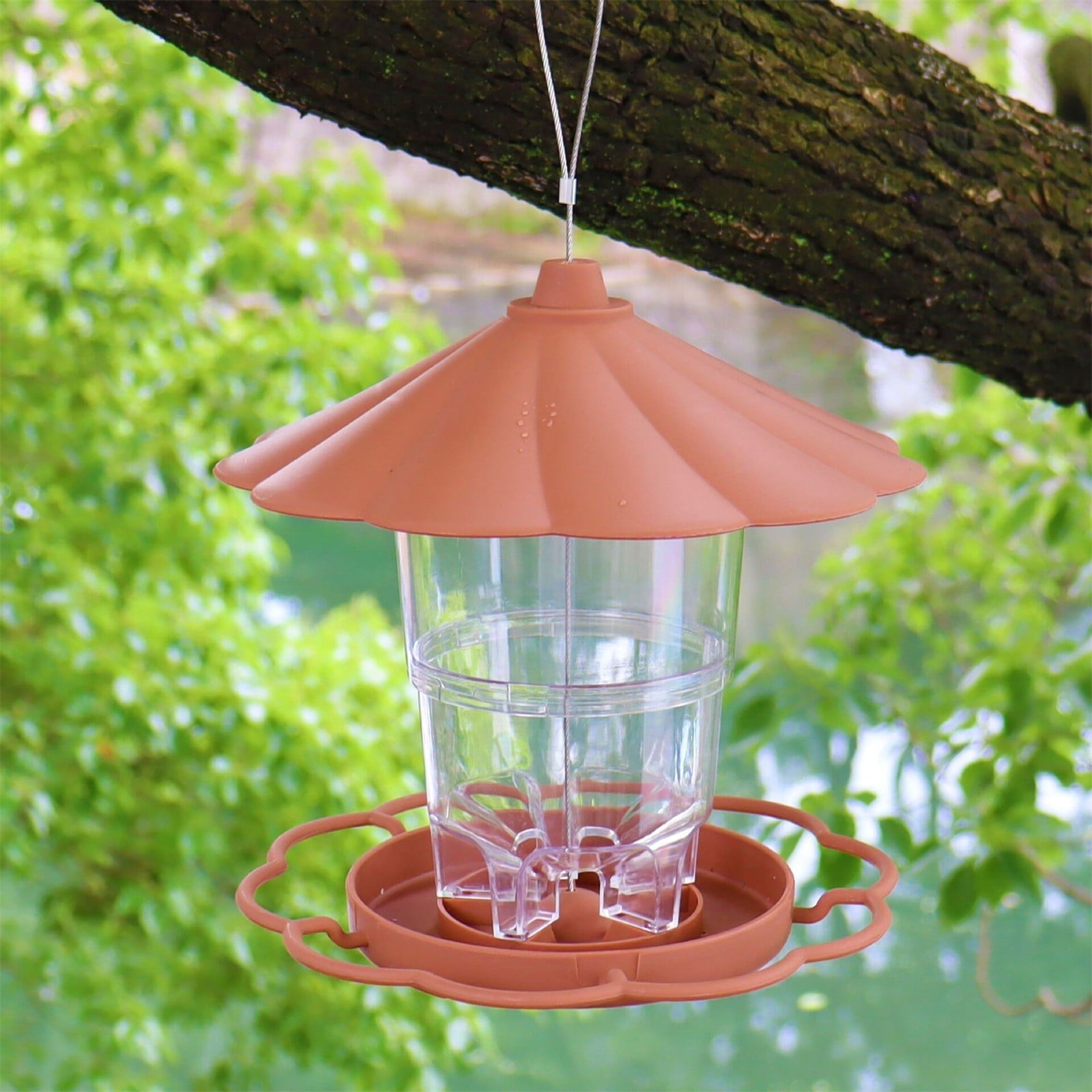 JWDX BigBird Outdoor Hanging Wild Bird Feeder, Plastic, Brown Z2-Brown V1189-LWWAL-20260325-02903