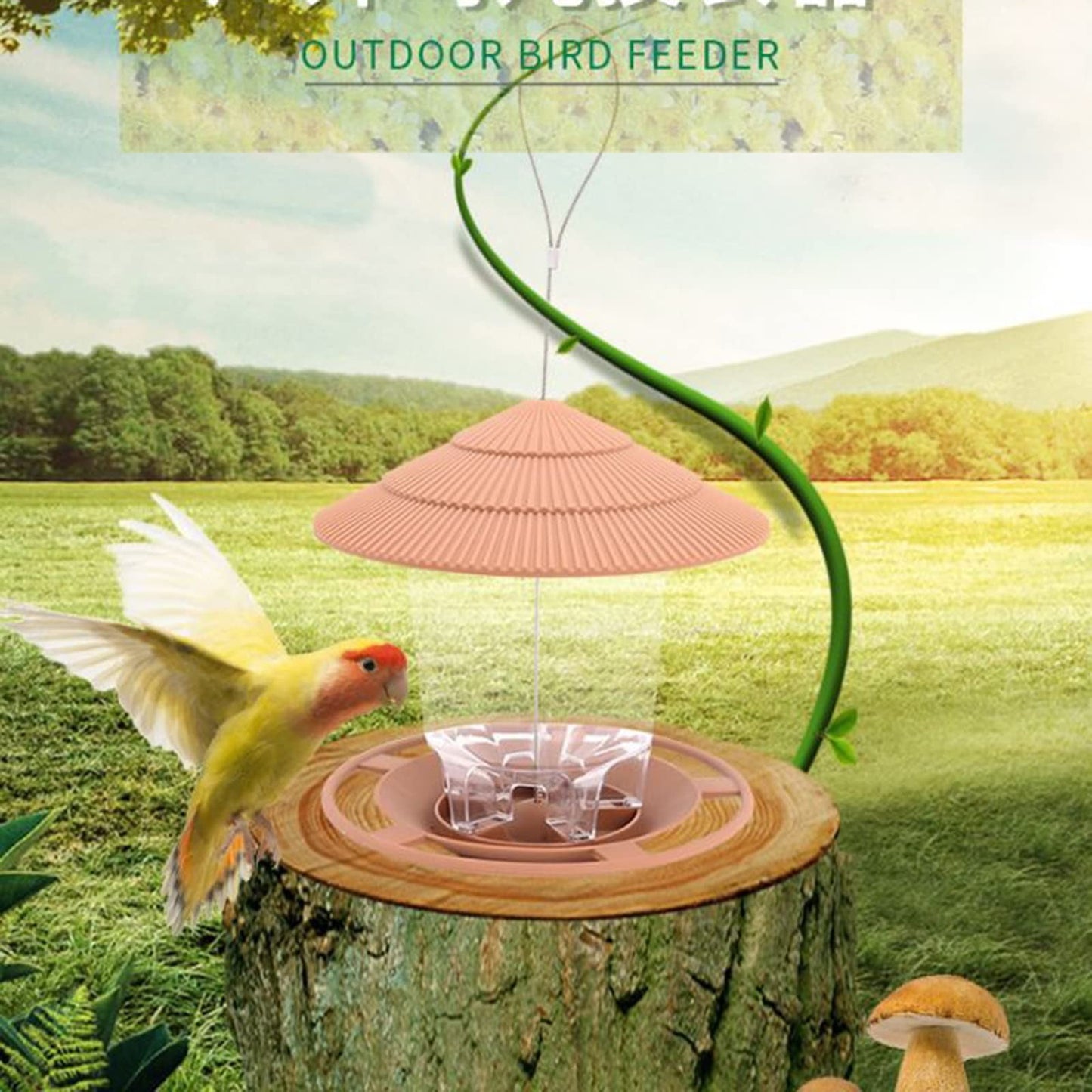 JWDX BigBird Outdoor Hanging Wild Bird Feeder, Plastic, Brown Z2-Brown V1189-LWWAL-20260325-02903