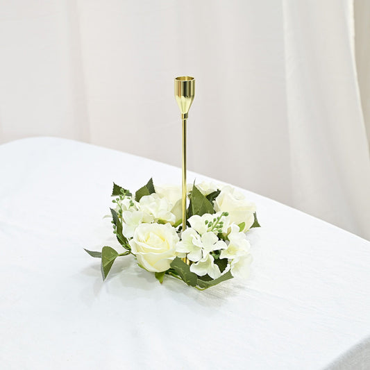 Clearance! JWDX Simulated Pendant, Artificial Flowers Promotion, Simulation Rose Wreath 20Cm Candlestick V1189-LWWAL-20260325-02922