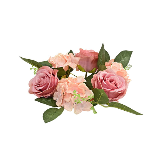 Clearance! JWDX Simulated Pendant, Artificial Flowers Promotion, Simulation Rose Wreath 20Cm Candlestick V1189-LWWAL-20260325-02923