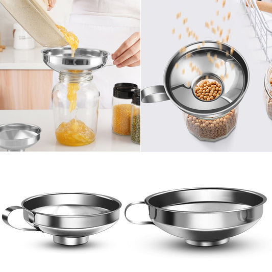 Walbest Stainless Steel Canning Funnel Lightweight Wide Mouth Jar Funnel With Handle for Wide and Regular V1189-LWWAL-20260325-02949