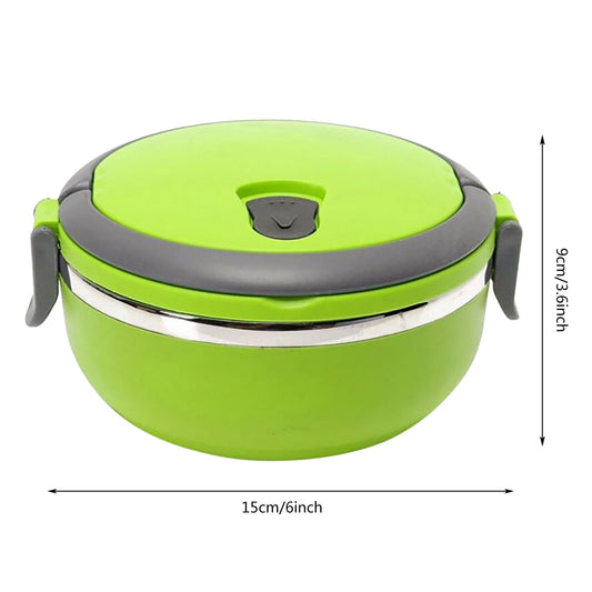 JWDX Storage Containers Clearance! Stainless Steel Round 1 Layer Insulated Food Thermal Containers Lunch Box V1189-LWWAL-20260325-02971