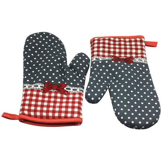 JWDX Oven Mitts Clearance! Kitchen Cooking Cotton Microwave Oven Gloves Mitts Pot Pad Heat Protected Beige, V1189-LWWAL-20260325-02979