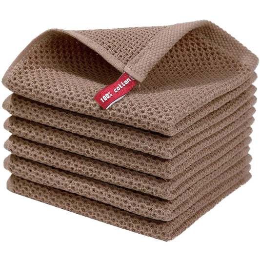 JWDX Wipes Clearance! Cotton Brown Kitchen Dish Cloths Weave Ultra Soft Absorbent Dish Towels Quick Drying V1189-LWWAL-20260325-02993