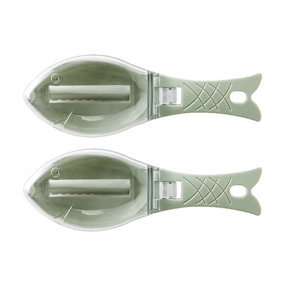 JWDX Scale Scraper, Peeler Clearance! Household Kitchen Tools Fishs Scale Scraper Remover with Lid White Green V1189-LWWAL-20260325-02995