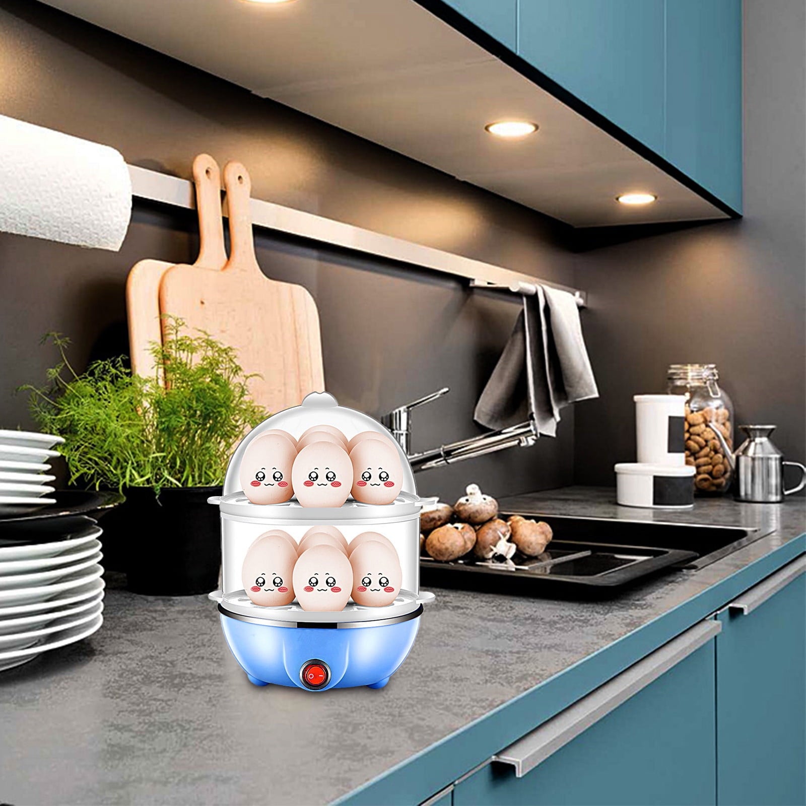 JWDX Egg Steamer Clearance! Eggs Cooker Double Breakfast Machine Stainless Steel Multi Function Steamer, V1189-LWWAL-20260325-02997