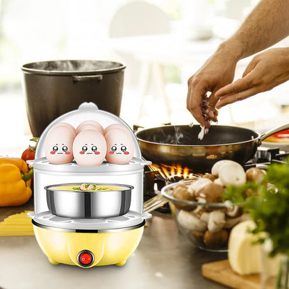 JWDX Egg Steamer Clearance! Eggs Cooker Double Breakfast Machine Stainless Steel Multi Function Steamer, V1189-LWWAL-20260325-02998