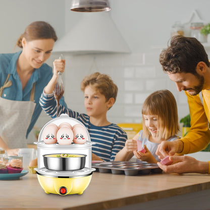 JWDX Egg Steamer Clearance! Eggs Cooker Double Breakfast Machine Stainless Steel Multi Function Steamer, V1189-LWWAL-20260325-02998