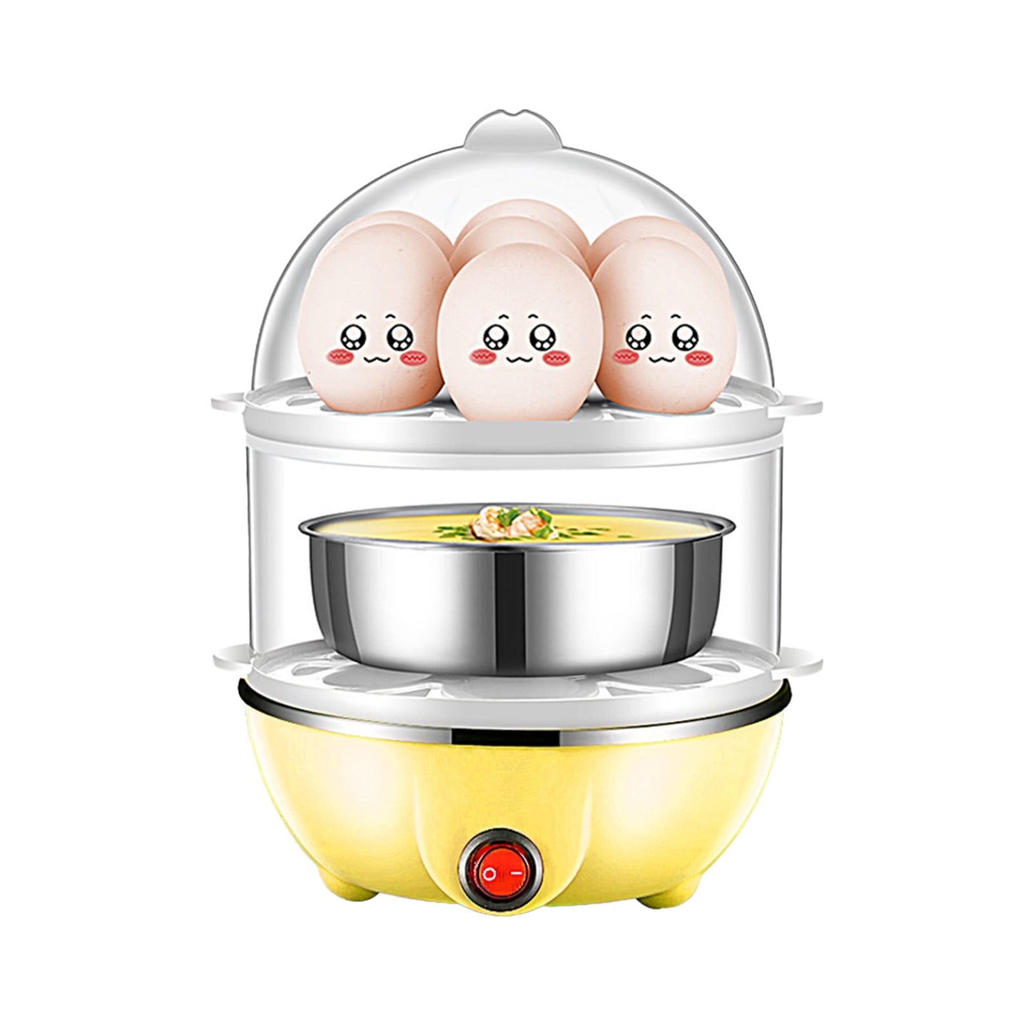 JWDX Egg Steamer Clearance! Eggs Cooker Double Breakfast Machine Stainless Steel Multi Function Steamer, V1189-LWWAL-20260325-02998