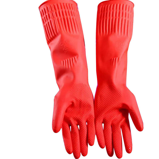 JWDX Oven Mitts Clearance! 2 Pairs Reusable Household Gloves Rubber Dishwashing Gloves Extra Thick Long V1189-LWWAL-20260325-03015