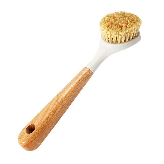 JWDX Cleaning Brush Clearance! Natural Sisal Kitchen Cleaning Brush Pot Scrub Brush with Long Wooden Handle, V1189-LWWAL-20260325-03020