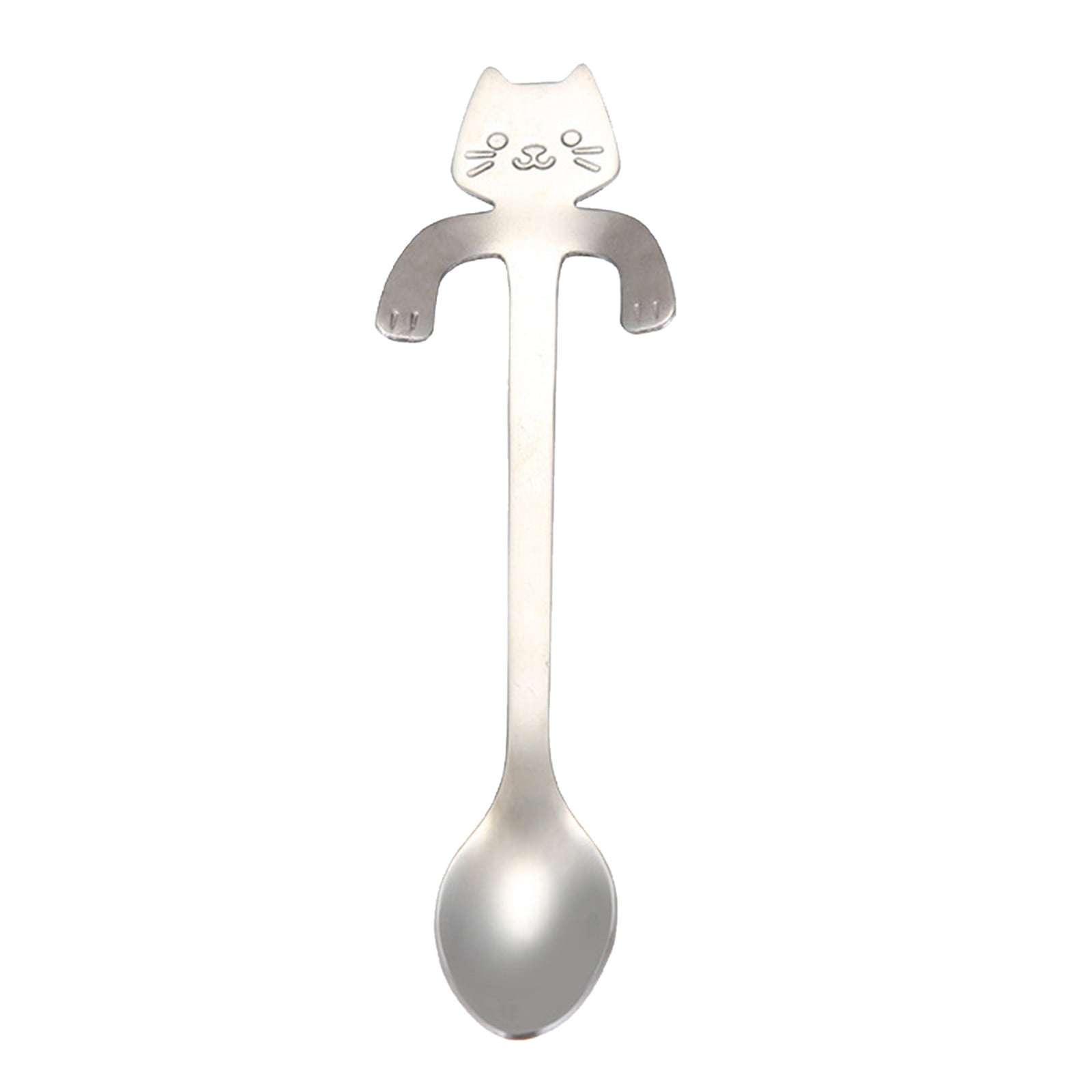 JWDX Tableware Clearance! Cat Spoon Short Handle Spoons Flatware Coffee Drinking Tools Kitchen Gadge, V1189-LWWAL-20260325-03022