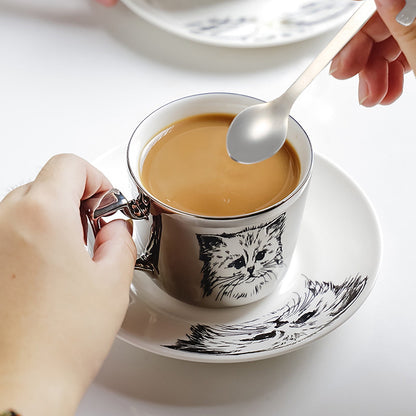JWDX Tableware Clearance! Cat Spoon Short Handle Spoons Flatware Coffee Drinking Tools Kitchen Gadge, V1189-LWWAL-20260325-03022