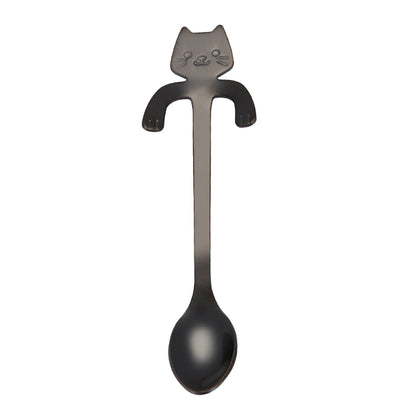 JWDX Tableware Clearance! Cat Spoon Short Handle Spoons Flatware Coffee Drinking Tools Kitchen Gadge, V1189-LWWAL-20260325-03025